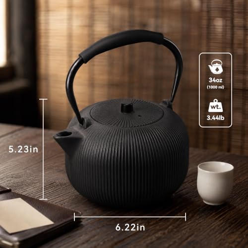 Cast Iron Teapot Set with 2 Cups