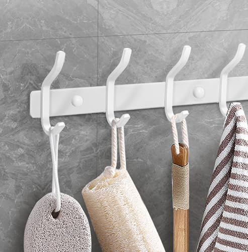 White Coat Rack Wall Mount (2 Count)