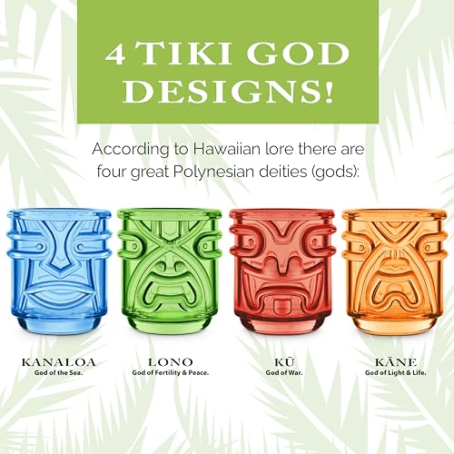 Tiki Cocktail Glasses (4 Count)