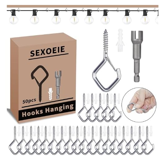 65 PCS 304 Stainless Steel Eye Screw Hooks for Hanging Heavy Duty.Ceiling Hooks for Hanging Plants (65 Count)