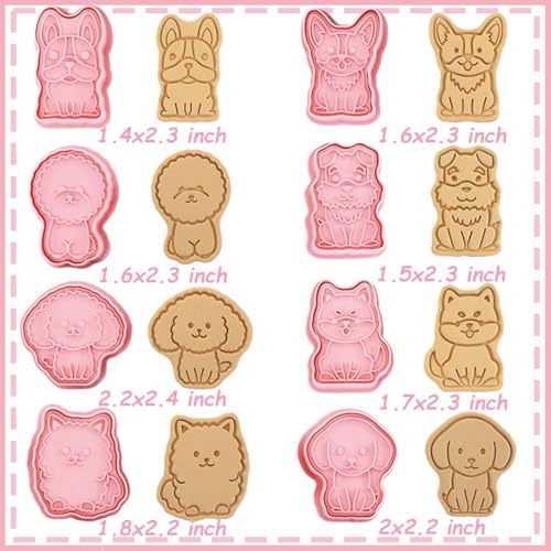 8 Dog Cookie Cutters Set