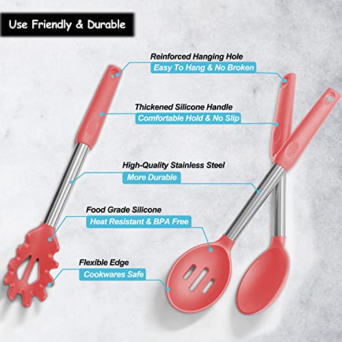 Silicone Spatula and Cooking Spoon (5 Count)
