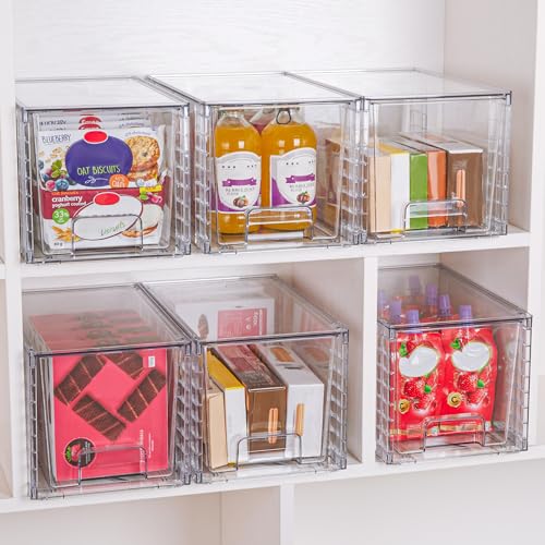 8 Pack Large Stackable Storage Drawers (8 Count)