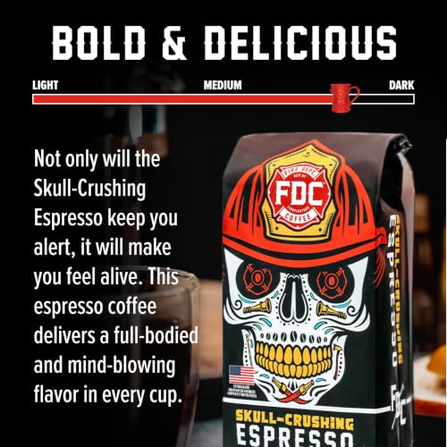 Skull Crushing Espresso Ground Coffee (12 Ounce)