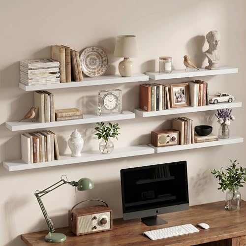48 Inch Floating Shelves Wall Mounted for Display (2 Count)