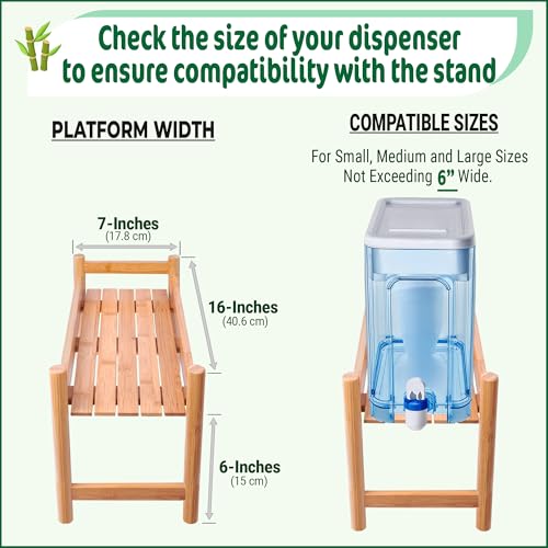 Bamboo Water Dispenser Stand