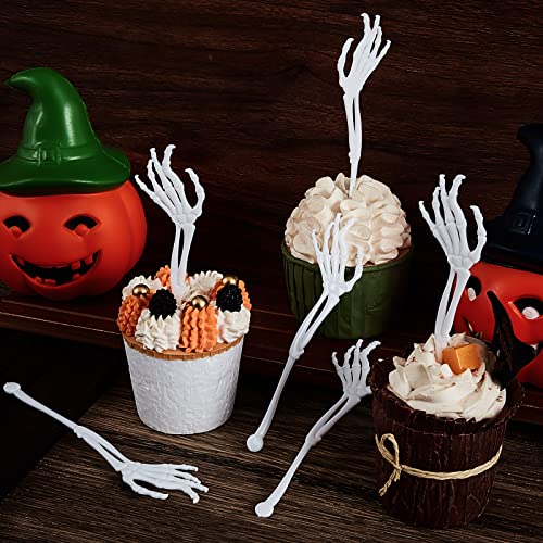 Halloween Swizzle Sticks Skeleton Cocktail Garnish