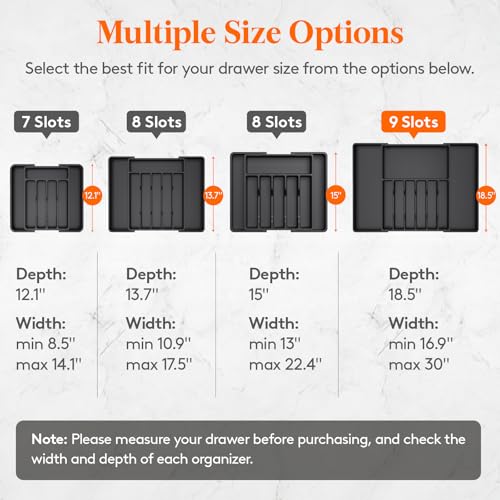 Extra Large Silverware Drawer Organizer