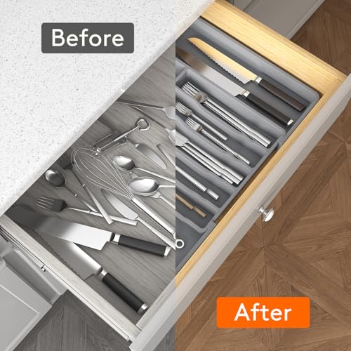 Extra Large Silverware Drawer Organizer