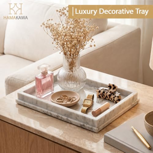Italian Real Natural Marble Bathroom Vanity Tray 12 inch
