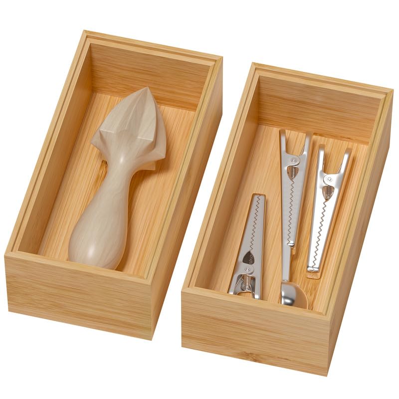 Bamboo Drawer Organizer (2 Count)