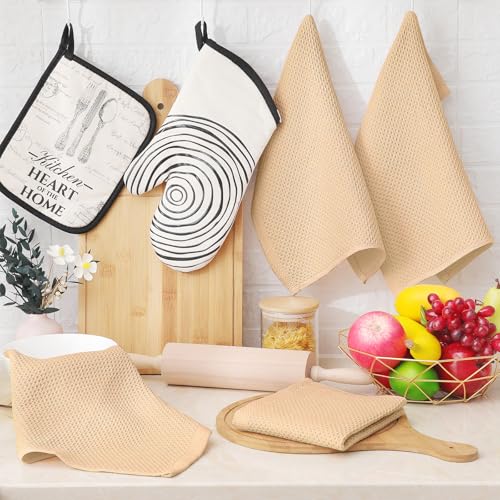 100% Cotton Waffle Weave Kitchen Dish Cloths 8 (8 Count)