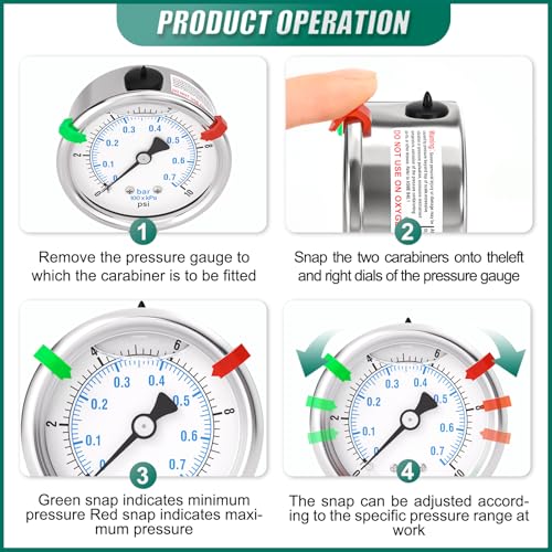 0 10PSI Stainless Steel Liquid Filled Pressure Gauge