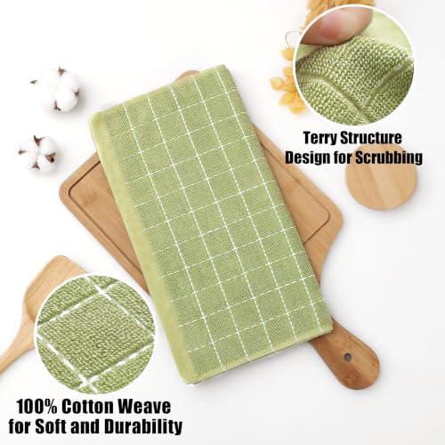 100% Cotton Terry Kitchen Dish Cloths (8 Count)