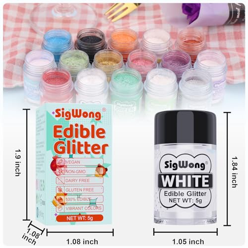 White Edible Glitter