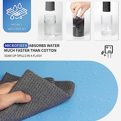 Waffle Pattern Microfiber Cleaning Cloths (6 Count)