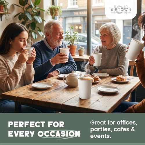 Paper Cups 8 oz 1000 Pack for Coffee & Tea Made in USA (1000 Count)
