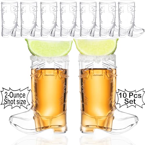 2 Ounce Cowboy Boot Shot Glasses (10 Count)