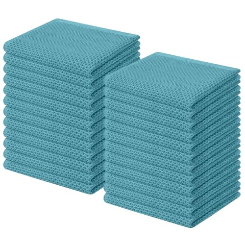 100% Cotton Waffle Weave Kitchen Dish Cloths 24 (24 Count)