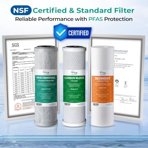 US31-PF 3-Stage Under Sink Water Filter System with Faucet, 1 Year