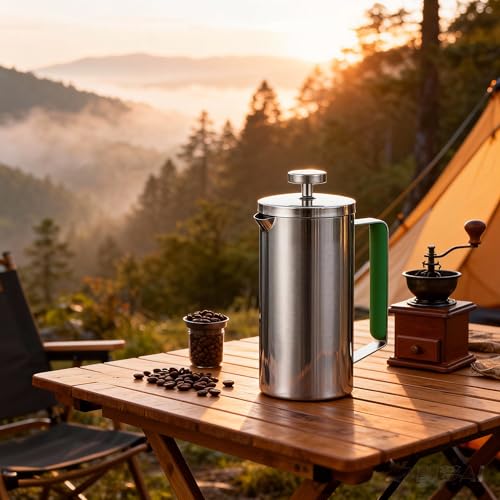 Stainless Steel French Press Coffee Maker 21OZ