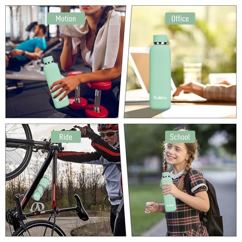 Slim Insulated Water Bottles for Travel 18oz with Clip