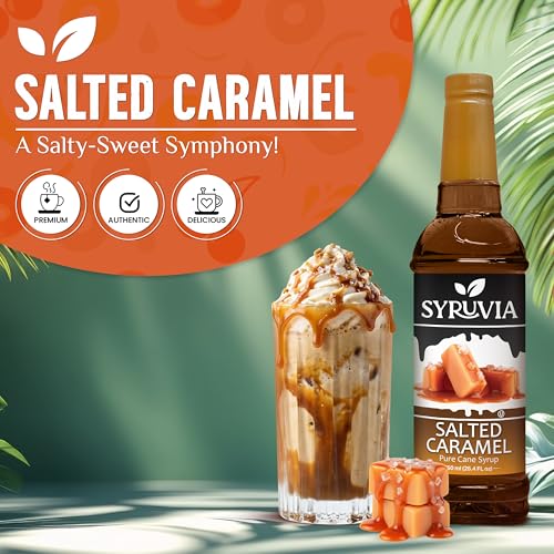 Coffee Syrup Salted Caramel Flavored Syrup for Drinks (25.4 Fl Oz)