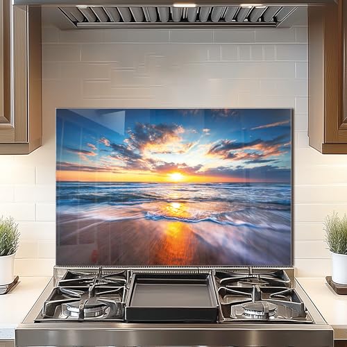 Tempered Glass Backsplash for Kitchen