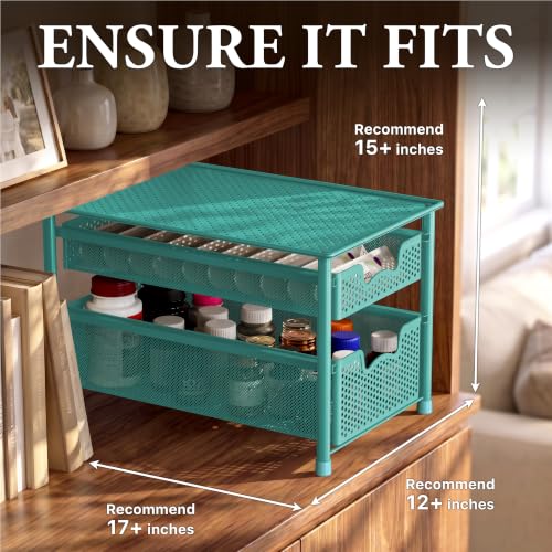 Stackable 2 Tier Sliding Basket Drawer