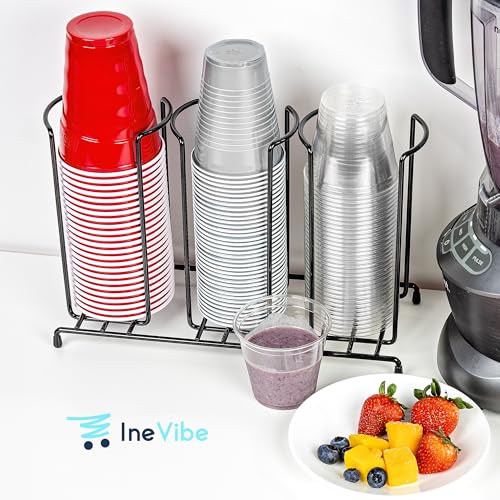 Wire Frame Cup and Lid Organizer 3 Compartment