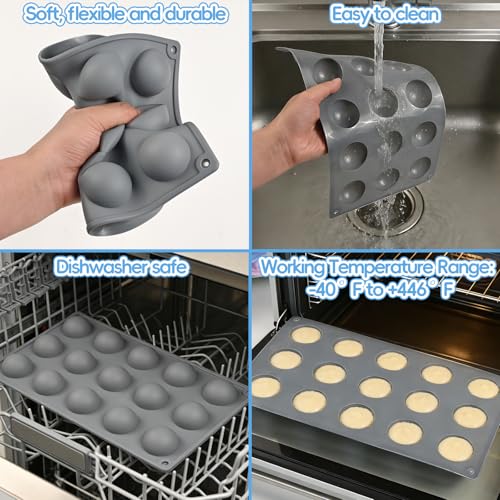 Semi Sphere Silicone Mold for Chocolate Truffles (30 Count)