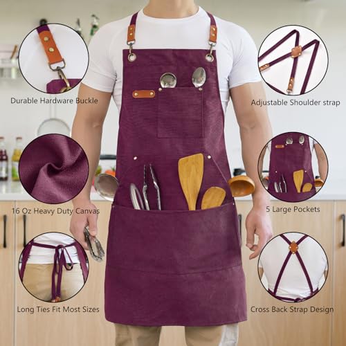 Canvas Aprons for Men Chef Apron