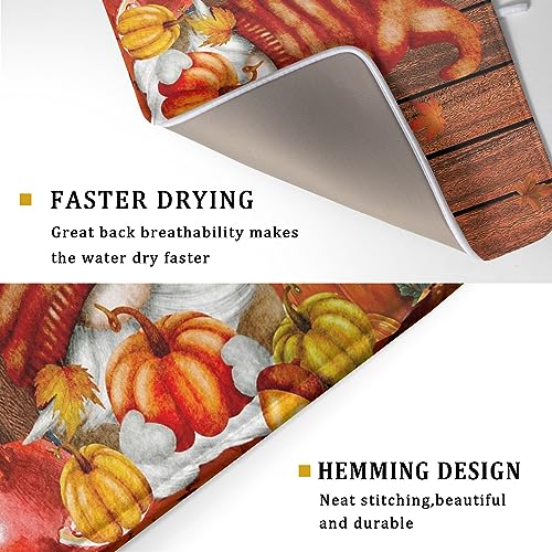 Fall Gnome Dish Drying Mat for Kitchen Counter