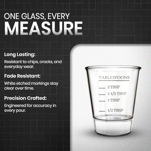 1.5 Oz Graduated Shot Glass Espresso Measuring Glass Barista Cup