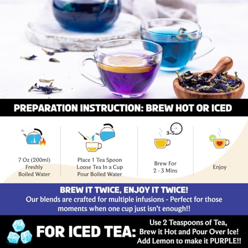 Butterfly Pea Flower Herbal Tea Loose Leaf