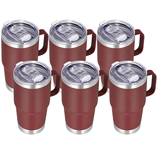 20 oz Insulated Travel Coffee Mugs Set of 6 (6 Count)