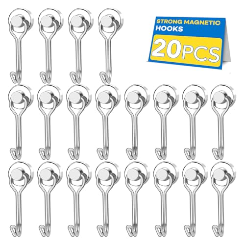 Magnetic Hooks Magnet Hook for Cruise Cabins Fridge 30LBS 20Pack (20 Count)