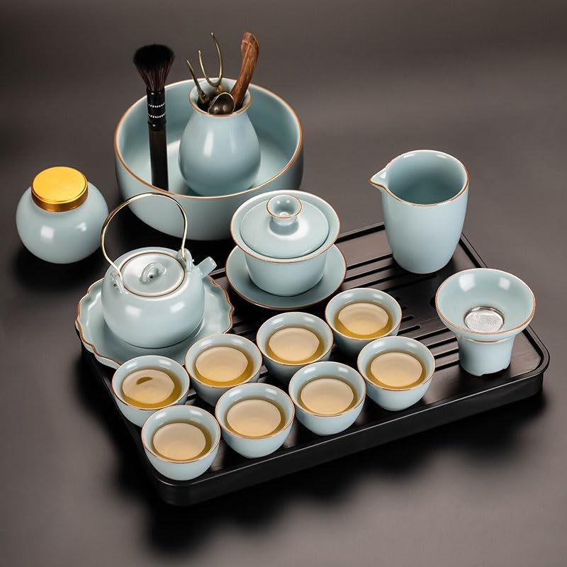 Sky Blue Ru Kiln Gongfu Tea Set
