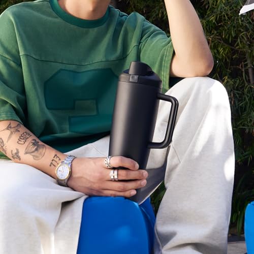 FreeSip Tumbler Stainless Steel Water Bottle 40 oz Foggy Tide