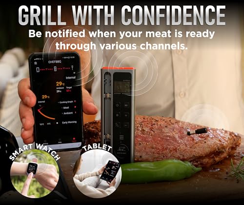Wireless Meat Thermometer Digital BBQ Set (4 Count)