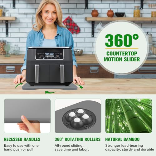 Appliance Slider 360° Rolling Tray for Countertop Coffee Maker Mat