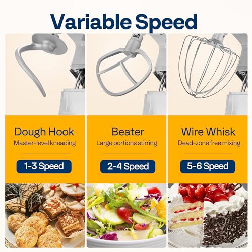 9-in-1 Stand Mixer with Fermentation & Timer, 7.5-Quart, Silver