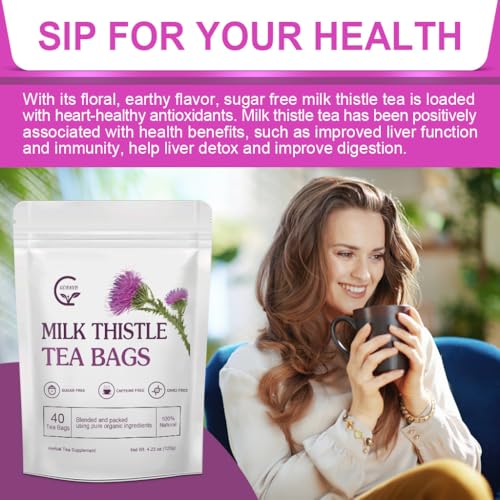 Organic Milk Thistle Tea Bags (40 Count)