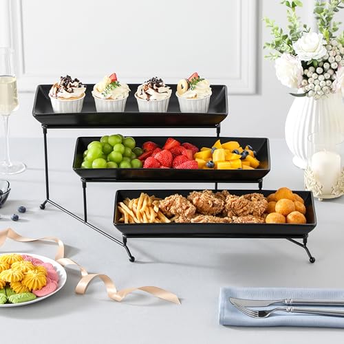 3 Tier Serving Trays for Party (4 Count)