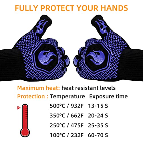 BBQ Gloves 1472F Heat Resistant Non (2 Count)