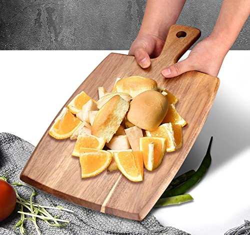 Acacia Wood Chopping Cutting Board Kitchen with Handle Charcuterie Boards