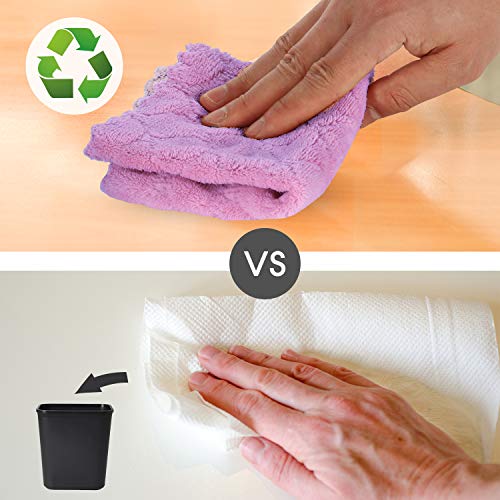 12 Pack Microfiber Dish Cloths for Kitchen Washing Dishes (12 Count)