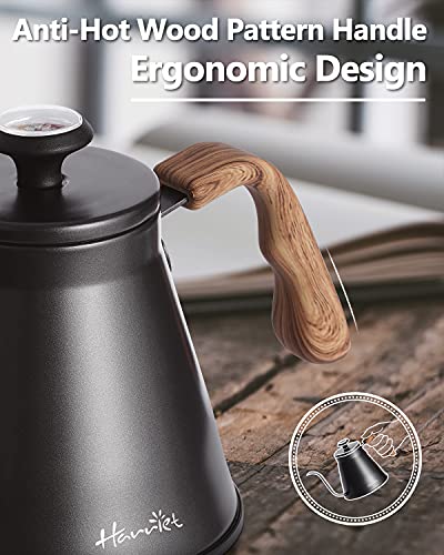 Gooseneck Kettle with Thermometer for Pour Over Coffee and Tea