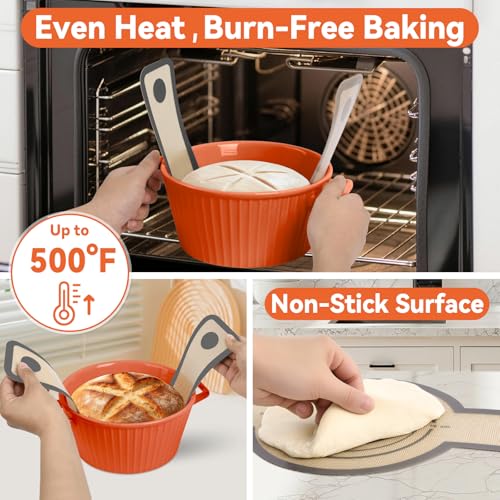 2Pc Silicone Bread Sling for Dutch Oven Sourdough Baking Tools