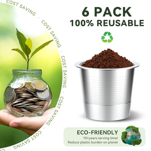 Reusable K Cups Coffee Pods for Keurig 1.0 (6 Count)